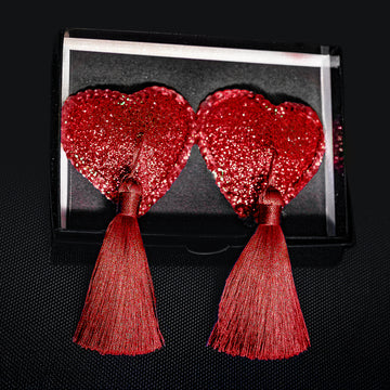 Red Heart Tassel Pasties