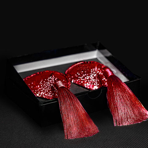 Red Heart Tassel Pasties